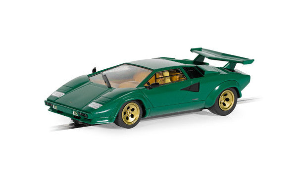 Lamborghini Countach - Green 1/32 Slot Car Scalextric C4500T