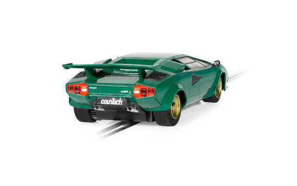 Lamborghini Countach - Green 1/32 Slot Car Scalextric C4500T