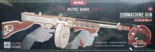 ROKR Thompson Submachine Gun Toy 3D Wooden Puzzle ROELQB01