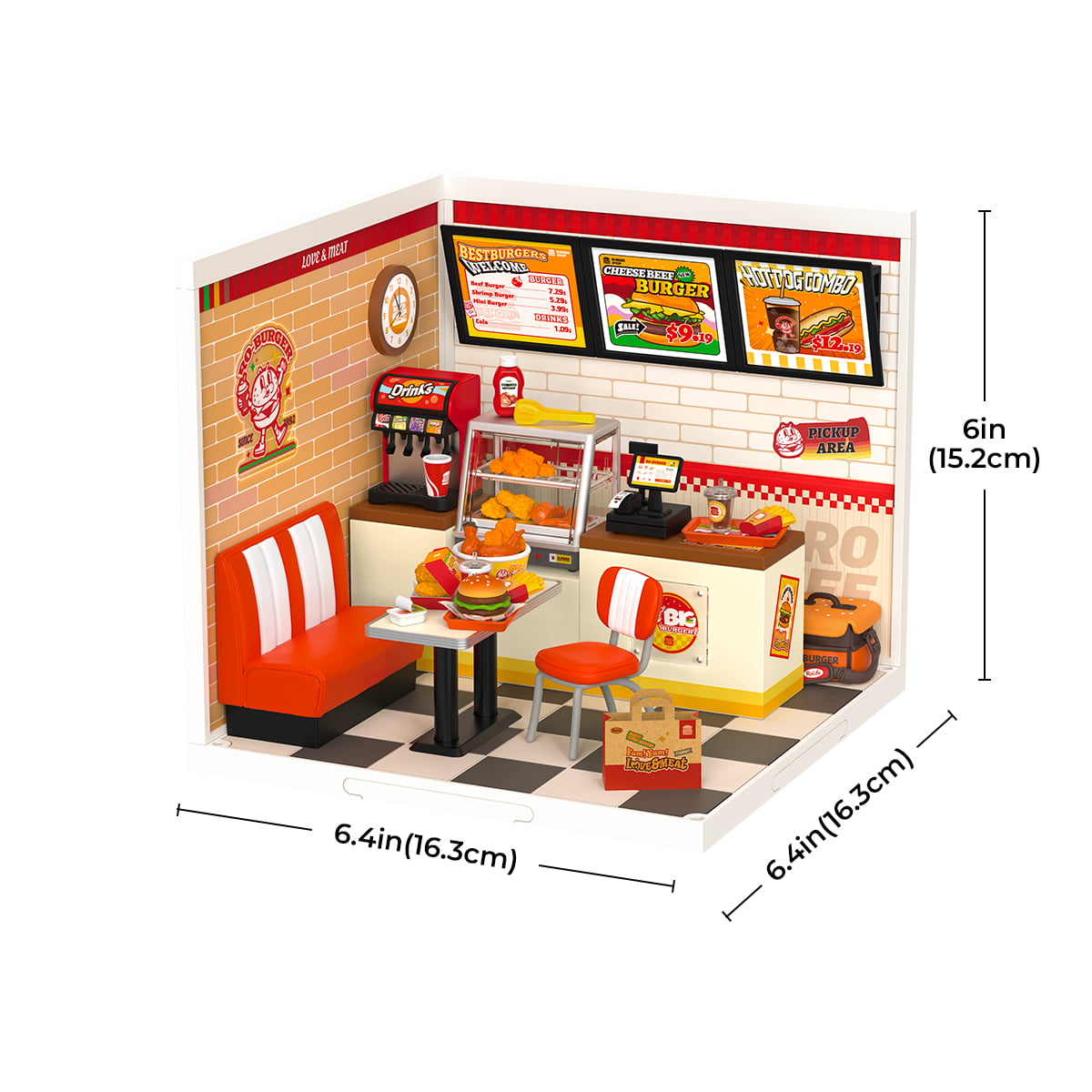 Rolife Yum Yum Burgers DIY Plastic Minature House