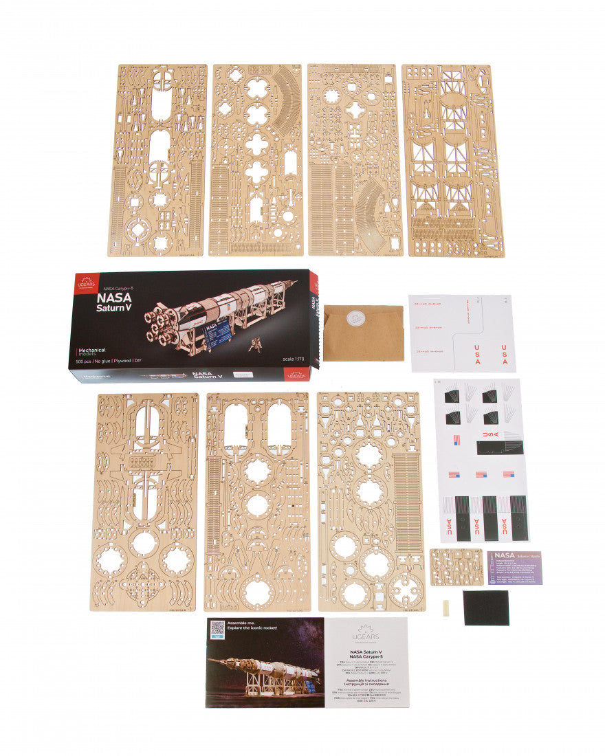 UGears NASA Saturn V (New Model) - 500 Pieces 70257