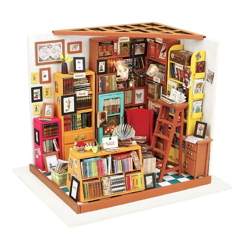 Rolife Sam's Study Library DIY Miniature House Kit ROEDG102