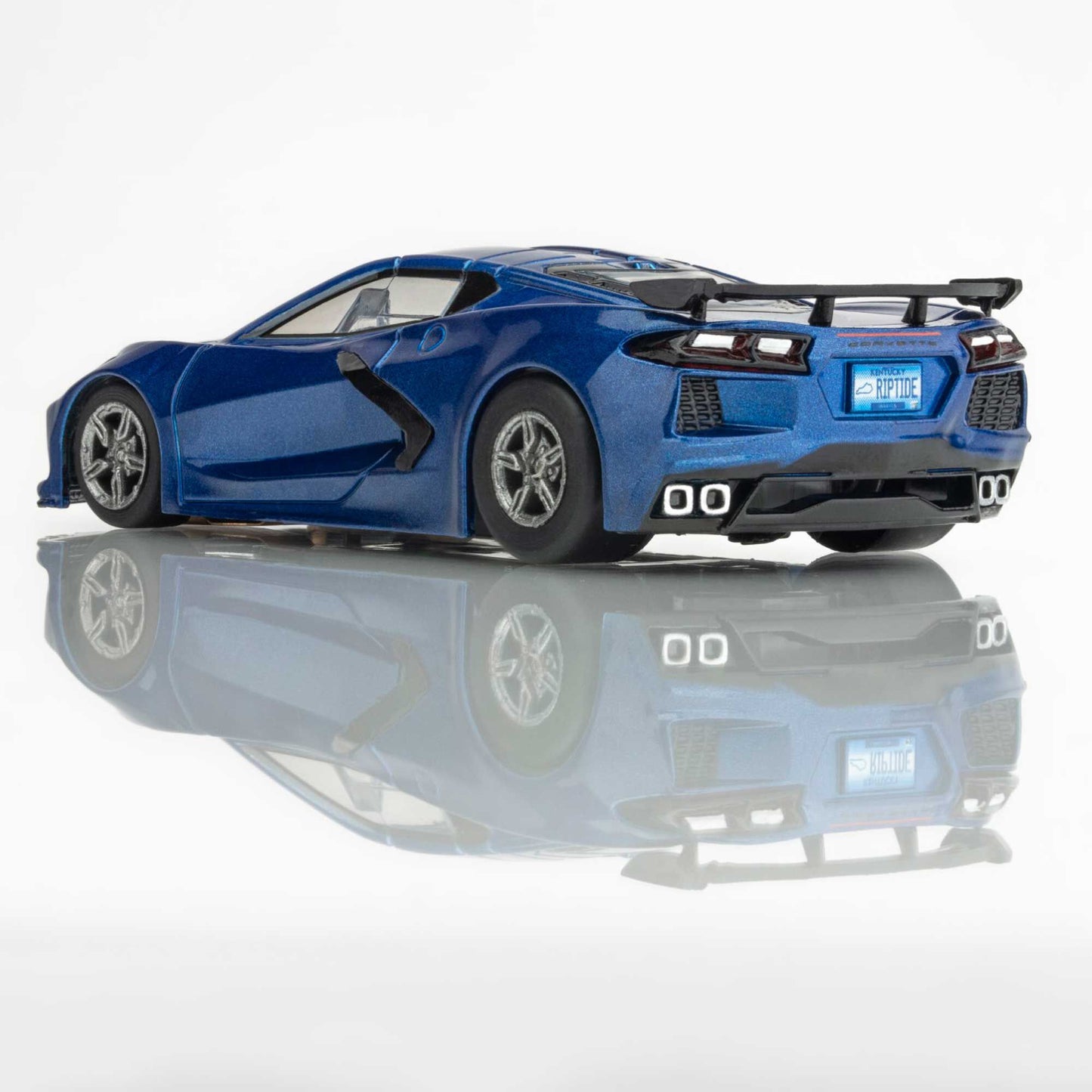 AFX HO Corvette C8 Slot Car, Metallic Riptide Blue 22094