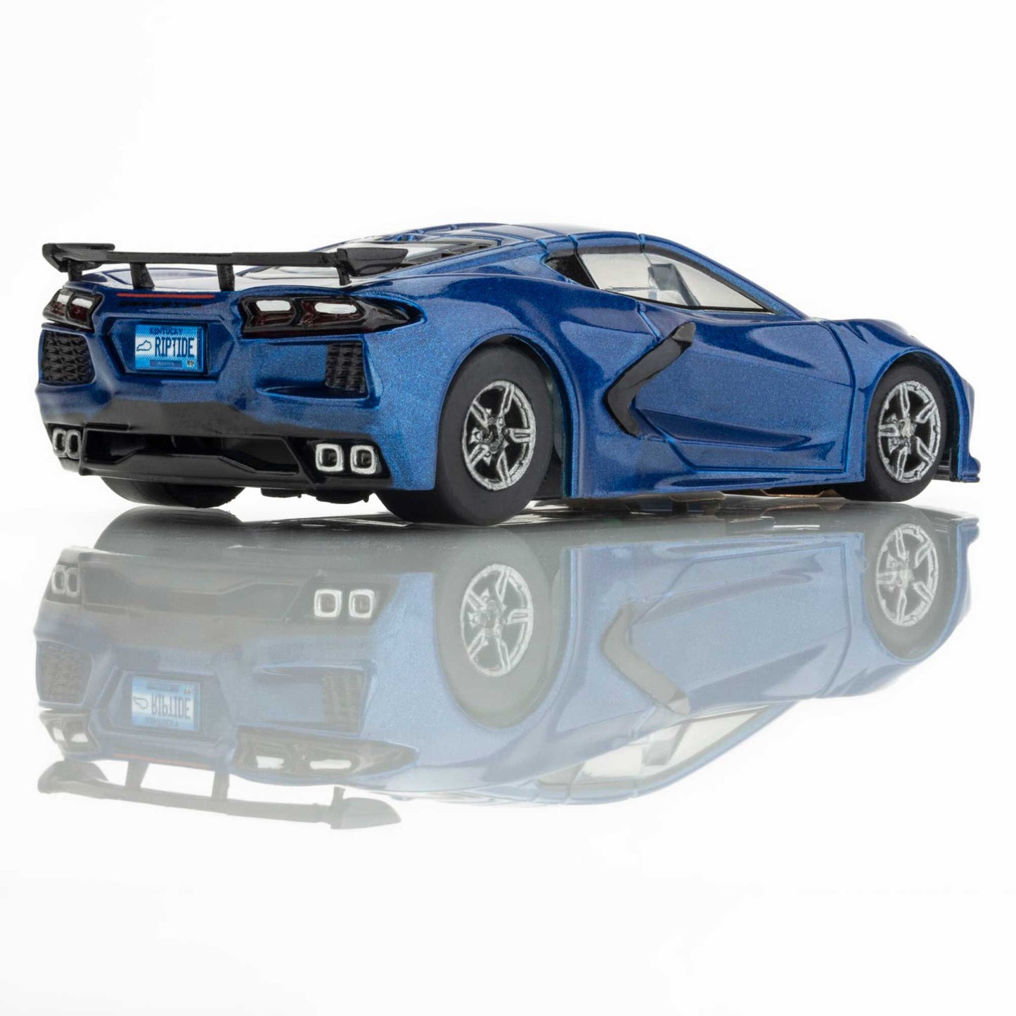 AFX HO Corvette C8 Slot Car, Metallic Riptide Blue 22094