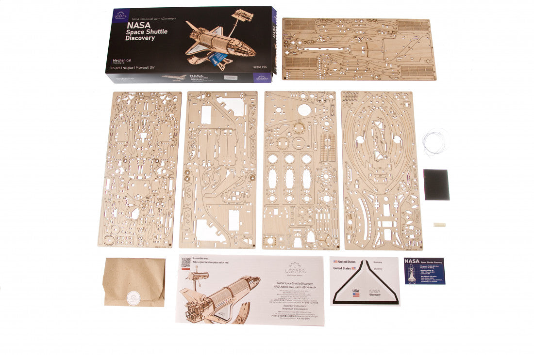 UGears NASA Space Shuttle Discovery - 315 Pieces (Medium) UGR70227