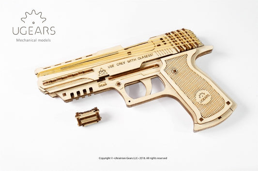 Ugears Wolf-01 Handgun (New Packaging design) - 62 Pieces 70047