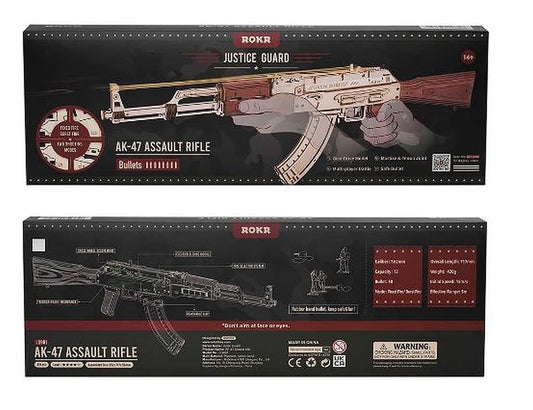 ROKR AK-47 Assault Rifle Gun Toy 3D Wooden Puzzle