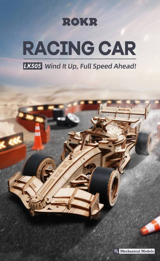 ROKR F1 Racing Car 3D Wooden Puzzle