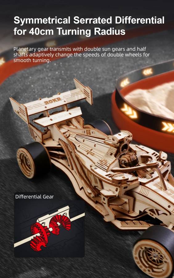 ROKR F1 Racing Car 3D Wooden Puzzle