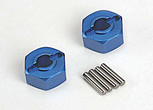 TRA1654X Traxxas 12mm Hex Aluminum Wheel Hub (Blue)