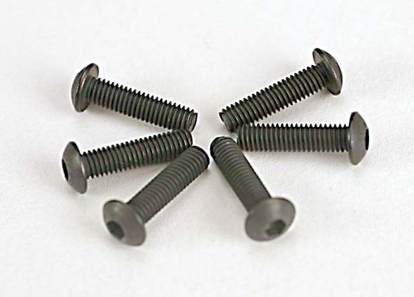 Traxxas 3x12mm Button Head Screws (Hex Drive) (6) TRA2578