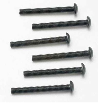 TRA2581 Traxxas 3X25mm Button Head Screws (Hex Drive) (6)