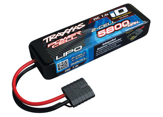 TRA2843X Traxxas 5800mAh 2S 7.4V 25C LiPo iD Connector Soft Case 137x25x43mm