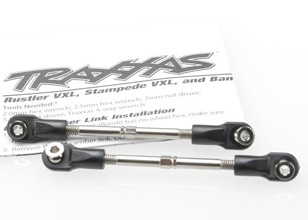 TRA3745 Traxxas 59mm Toe Link Turnbuckle (2) (VXL)