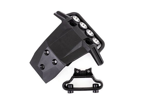 TRA6736X Traxxas Bumper, Front/ Bumper Support (Fits 4WD Rustler) (For Led Light Kit Installation)