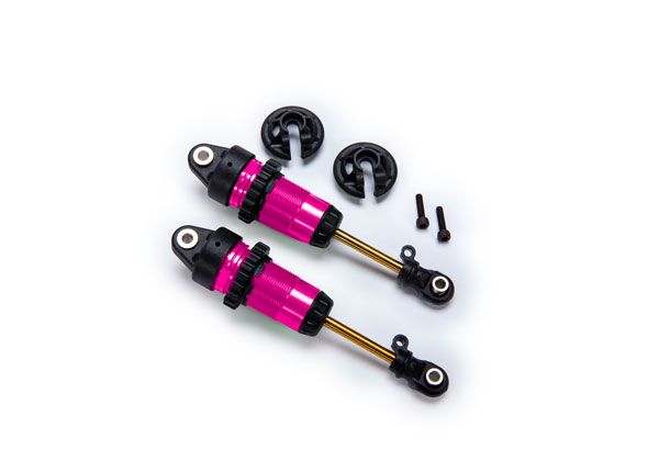 TRA7461-PINK Traxxas Shocks, GTR long pink-anodized fully assembled (2)