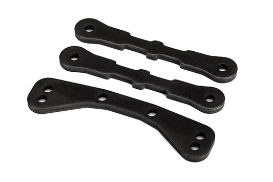 TRA7726 Traxxas Bulkhead tie bar, upper (1)/ lower (2) (steel)