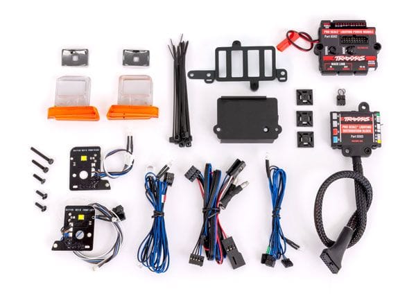 TRA8035R Traxxas Pro Scale LED Light Set TRX-4 Ford Bronco (1979) or Ford F-150 (1979) Complete With Power Module (Contains Headlights, Tail Lights, Side Marker Lights, &amp; Distribution Block) (Fits #8010 Series or #9230 Series Bodies)