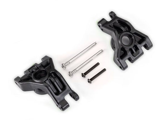 Traxxas Carriers, stub axle, rear, extreme heavy duty, black (left &amp; right)/ 3x41mm hinge pins (2)/ 3x20mm BCS (2) (for use with #9080 upgrade kit)TRA9050