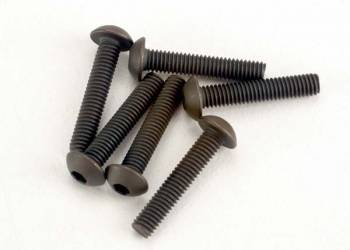 TRA2579 Traxxas 3x15mm Button Head Screws(Hex Drive) (6)